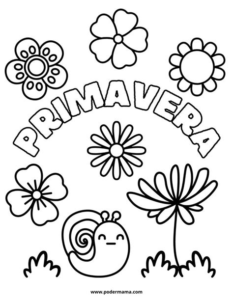 dibujos para colorear primavera